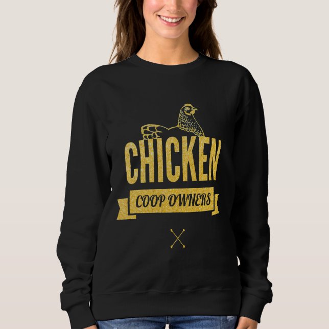 Sweatshirt Propriétaires de coopératives de poulets (Devant)