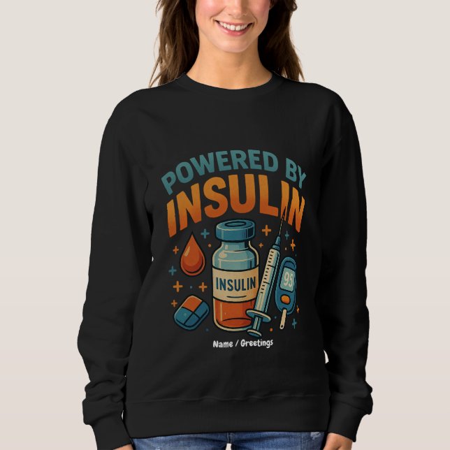 Sweatshirt Propulsé par Insuline Diabète Sensibilisation Cita (Devant)