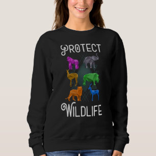 Sweatshirt Protéger la faune Animaux sauvages Nature Environn