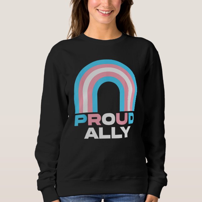Sweatshirt Proud Ally Transgender Transsexual Trans Pride Men (Devant)