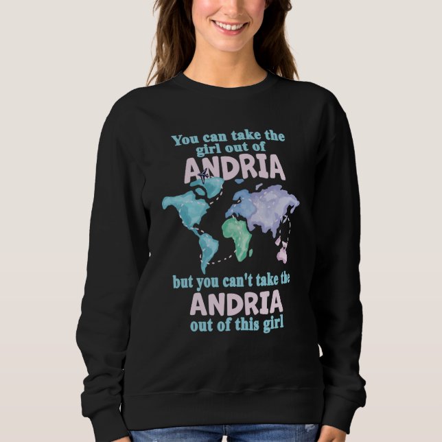 Sweatshirt Proud Girl From Andria Relocation From Andria (Devant)