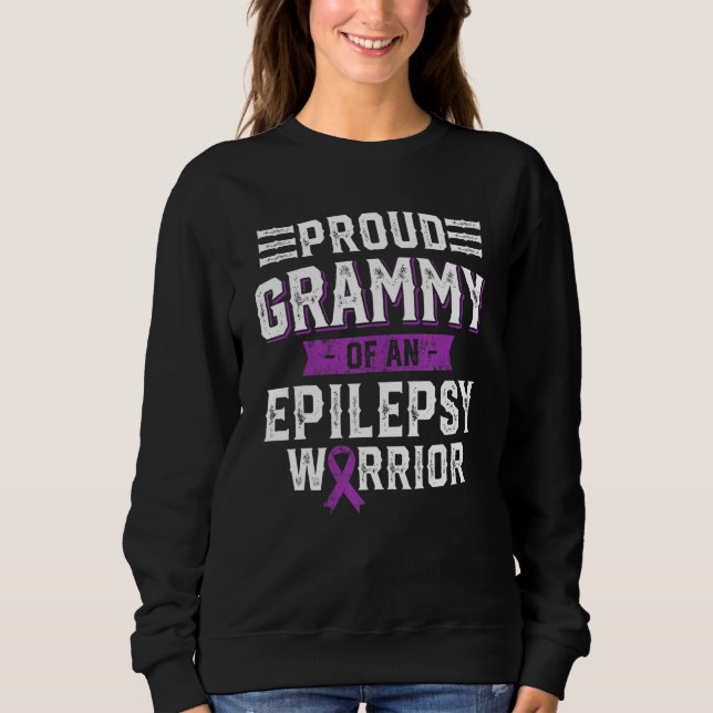 Sweatshirt Proud Grammy Of An Epilepsy Warrior Awareness Mont (Devant)