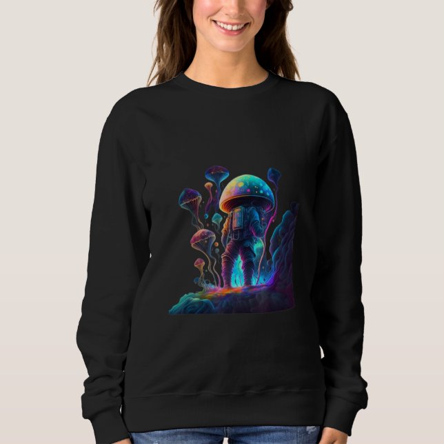 Sweatshirt Psychedelic Mushroom Man Graphic (Devant)