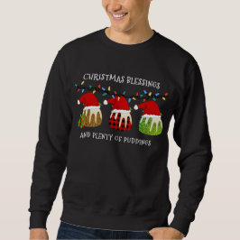 Sweatshirt Pudding de Parties scintillant de Noël Père Noël B