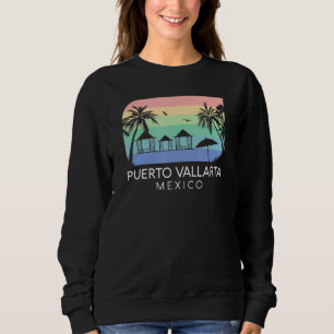 Sweatshirt Puerto Vallarta Mexique Rétro Mexicaine Resort Vac