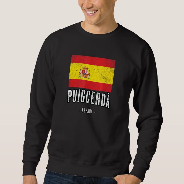 Sweatshirt Puigcerd Espagne ES Drapeau Ville - Bandera Ropa - (Devant)