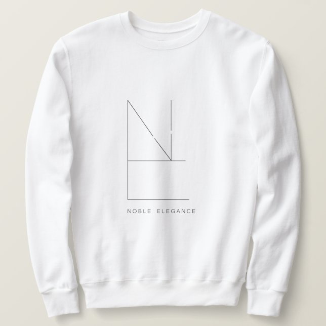 Sweatshirt Pull Blanc Pour Hommes (Noble Elégance) (Design devant)
