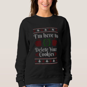 Sweatshirt Pull Ugly de Noël Je Suis Là Pour Supprimer Votre