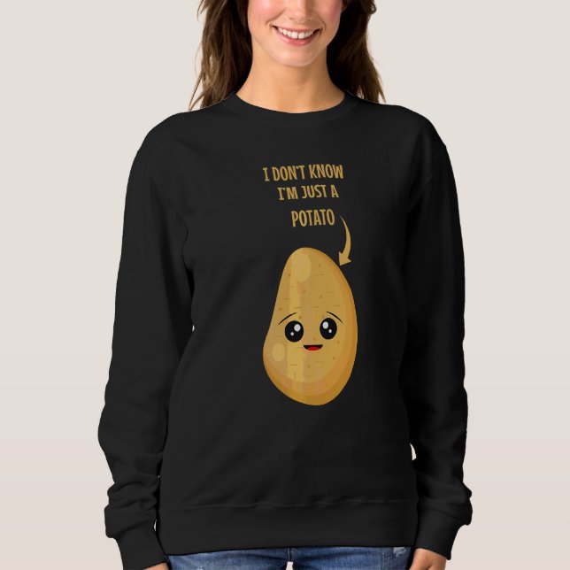 Sweatshirt Pun de nourriture Potates Vegan (Devant)