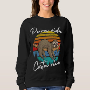 Sweatshirt Pura Vida Costa Rica Vintage mignon Sleepy Fun