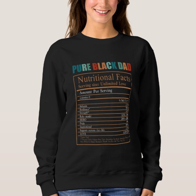 Sweatshirt Pure Papa noir nutritionnel Fête des pères des fai (Devant)