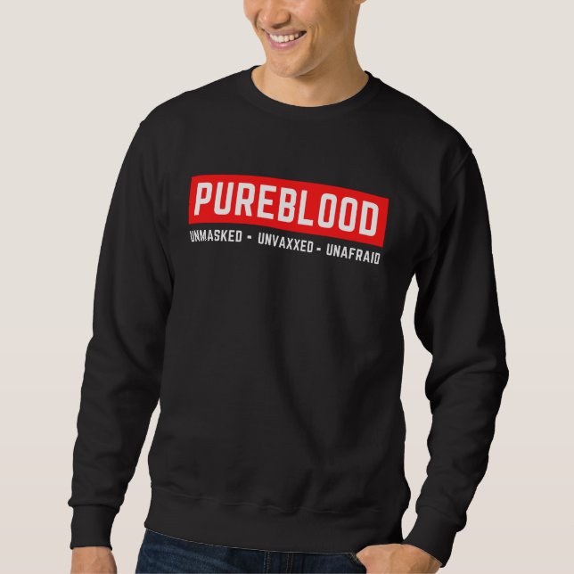 Sweatshirt Pureblood non masqué sans peur (Devant)