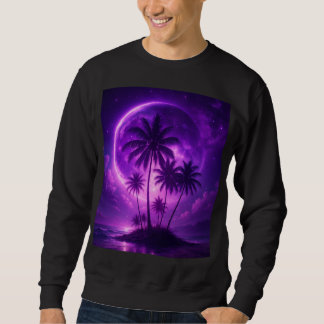 Sweatshirt Purple Moon Island Dreamscape