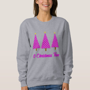 Sweatshirt Purple Paisley Arbre de Noël moderne rétro