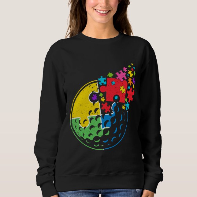 Sweatshirt Puzzle Golf Support Sensibilisation sur l'autisme  (Devant)