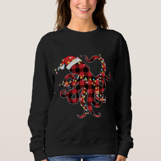 Sweatshirt Pyjamas de Noël de poulpe rouge de buffle