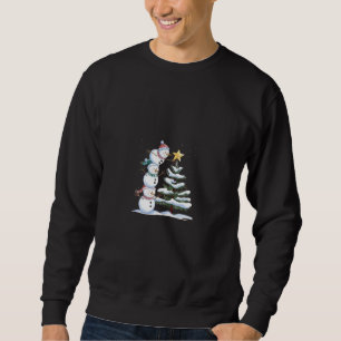 Sweatshirt "Pyramide de neige décorant l'arbre de Noël"