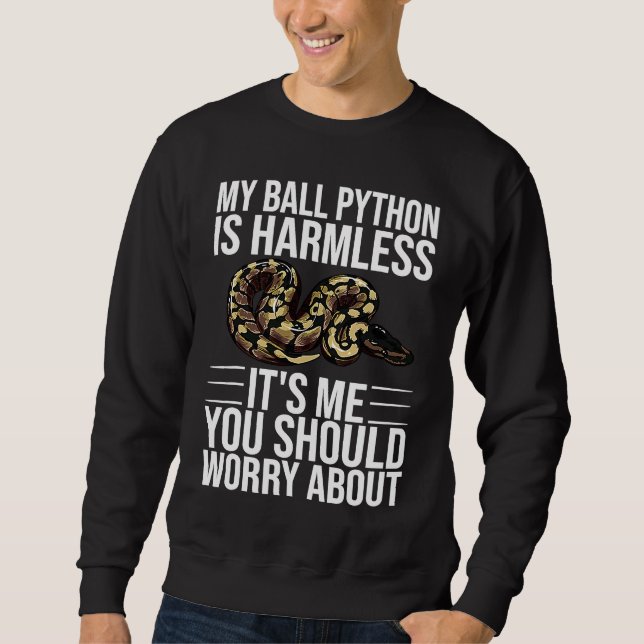 Sweatshirt Python Balle Serpent  Hommes Femmes (Devant)