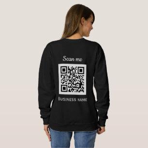 Sweatshirt QR Code Business Logo Professionnel Noir Moderne