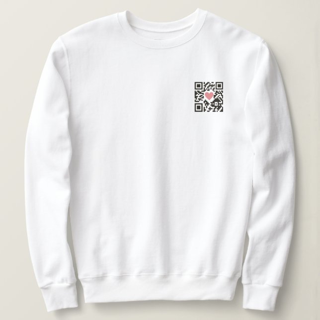 Sweatshirt QR Love Code (Design devant)