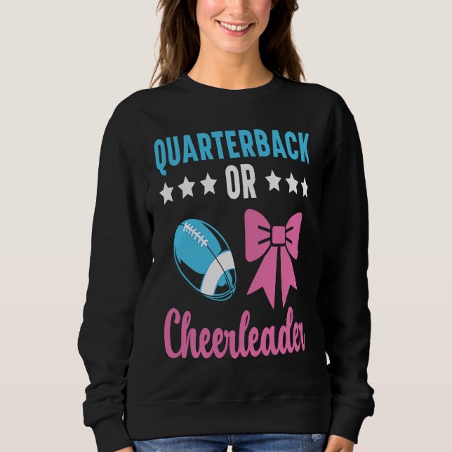 Sweatshirt Quarterback Or Cheerleader Baby Announcement Gende (Devant)