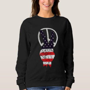 Sweatshirt Quatrième 4 juillet Drapeau américain Paix 1