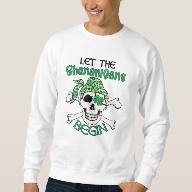 Sweatshirt Que les Shenanigans commencent la Saint Patrick (Devant)