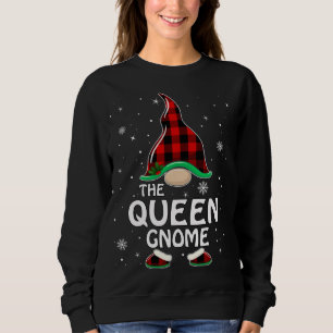 Sweatshirt Queen Gnome Buffalo Plaid Matching Family Christma