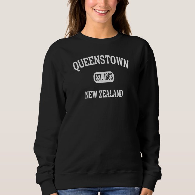 Sweatshirt Queens Town Newzealand Vintage (Devant)