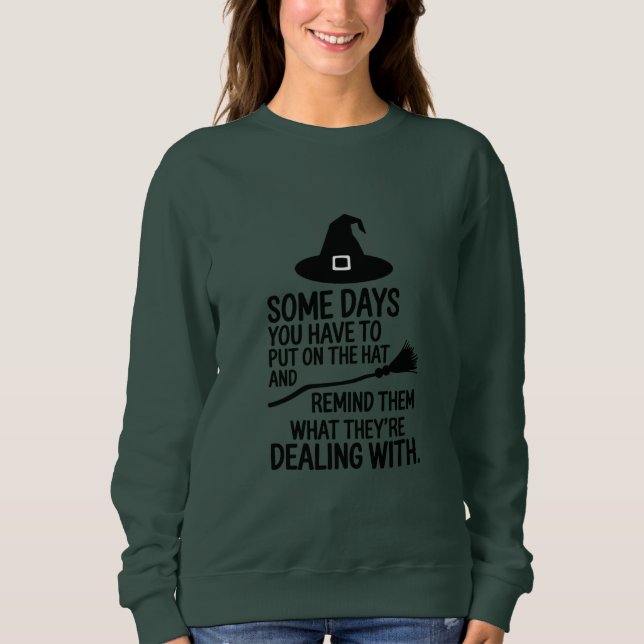 Sweatshirt Quelques Jours, Il Faut Passer L'Halloween Casquet (Devant)