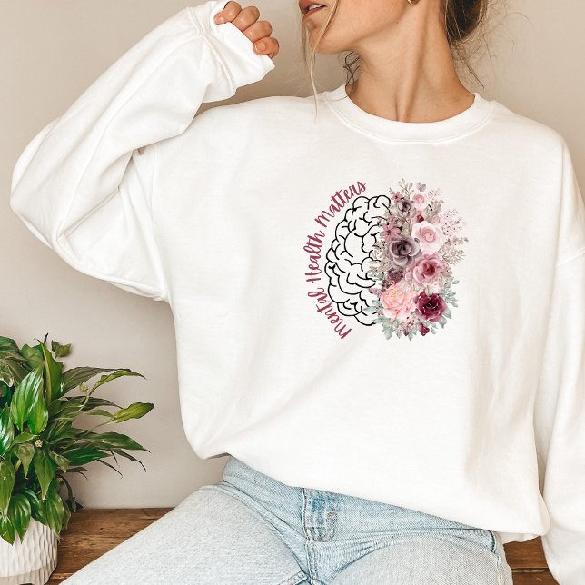 Sweatshirt Questions de santé mentale | Côté Fleur (Créateur téléchargé)