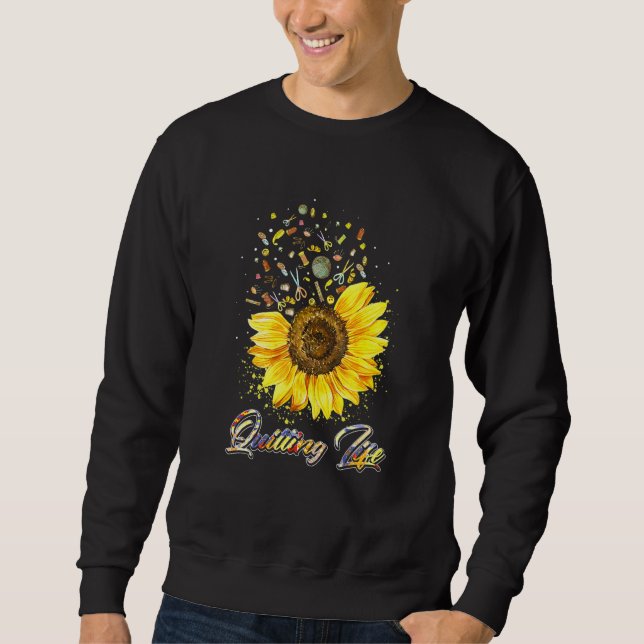 Sweatshirt Quilter la vie amour Sun Flower (Devant)