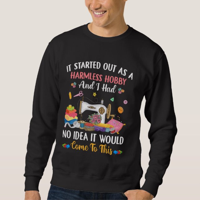 Sweatshirt Quilting Couture Chaussure Acier Acier Patch (Devant)