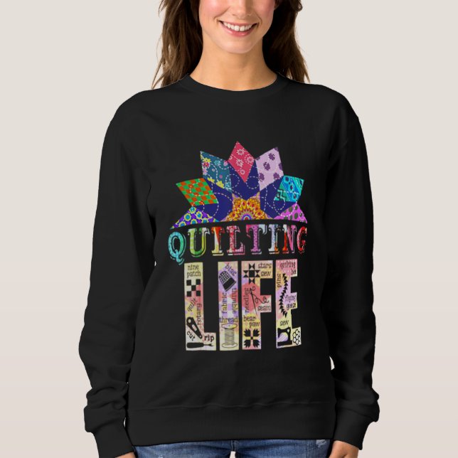 Sweatshirt Quilting Life Quilting Fabric Fleur (Devant)