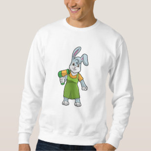 Sweatshirt Rabbit comme coiffeur avec sèche-cheveux