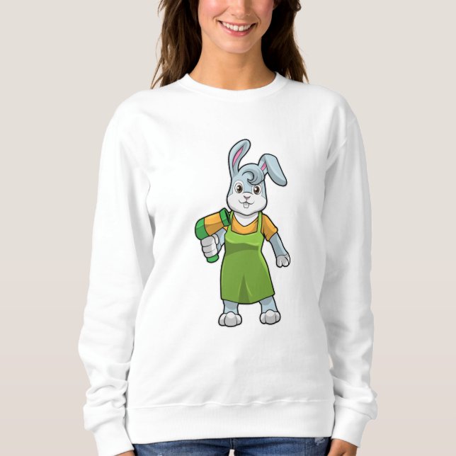 Sweatshirt Rabbit comme coiffeur avec sèche-cheveux (Devant)