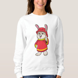Sweatshirt Rabbit comme pompier avec casque