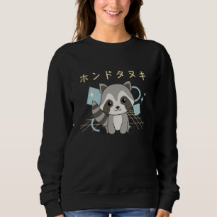 Sweatshirt Raccoon Japon Retro 90s Kawaii Animaux Anime