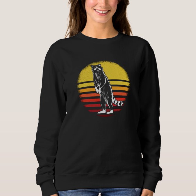 Sweatshirt Raccoon vintage Retro (Devant)