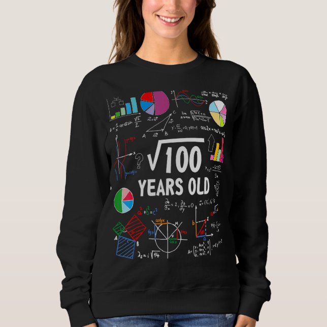 Sweatshirt Racine carré De 100 10e Anniversaire 10 Anniversai (Devant)