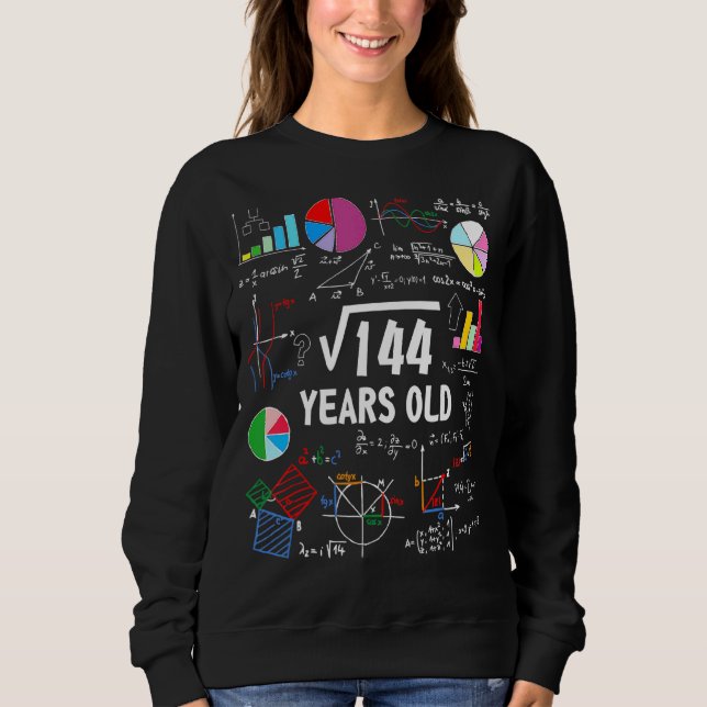 Sweatshirt Racine carré De 144 12e Anniversaire 12 Anniversai (Devant)