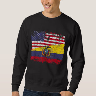 Sweatshirt RACINES ÉQUATORIENNES Drapeau semi-américain ÉQUAT