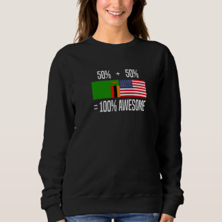 Sweatshirt Racines zambiennes Zambie Américain zambien Premiu