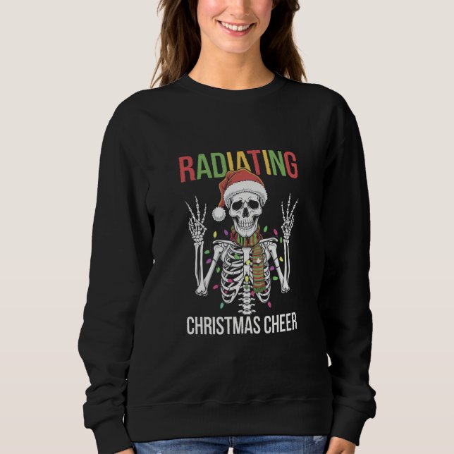 Sweatshirt Radiologie Noël Père Noël Skeleton Xray Technicien (Devant)
