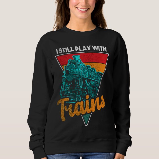 Sweatshirt Railways Train Model Railroad Fan Railfan Love   2 (Devant)