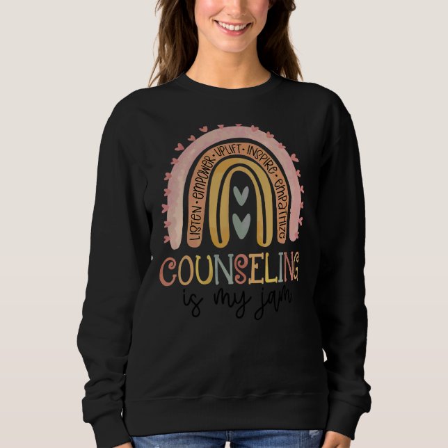 Sweatshirt Rainbow Counseling Is My Jam School Counselor 1 (Devant)