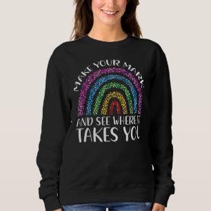 Sweatshirt Rainbow Dot Day Faites Votre Marque Voir Où Il Fau