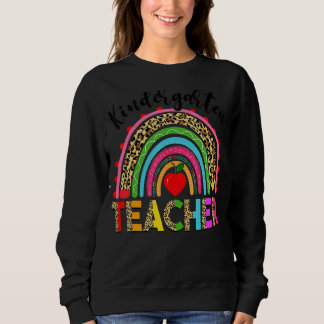 Sweatshirt Rainbow Leopard Kindergarten Team First Da