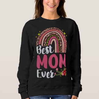 Sweatshirt Rainbow Leopard Meilleure maman Ever Fête des mère