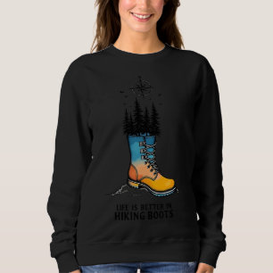 SWEATSHIRT RANDONNEUR LOISIRS LA VIE EST MIEUX EN BOTTES DE R